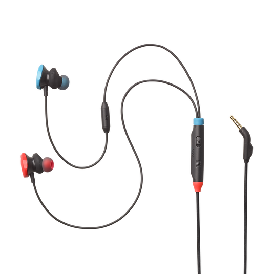 JBL Quantum 50N - Blue & Red - Wired in-ear gaming headset with volume slider and mic mute - Detailshot 2 image number null
